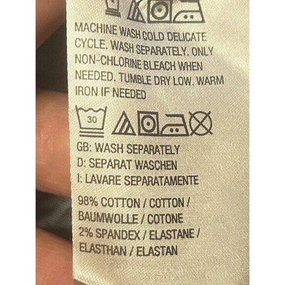 Isaac Mizrahi Live Womens 14 Long Sleeve Blue Floral Button Up Top - Picture 6 of 11